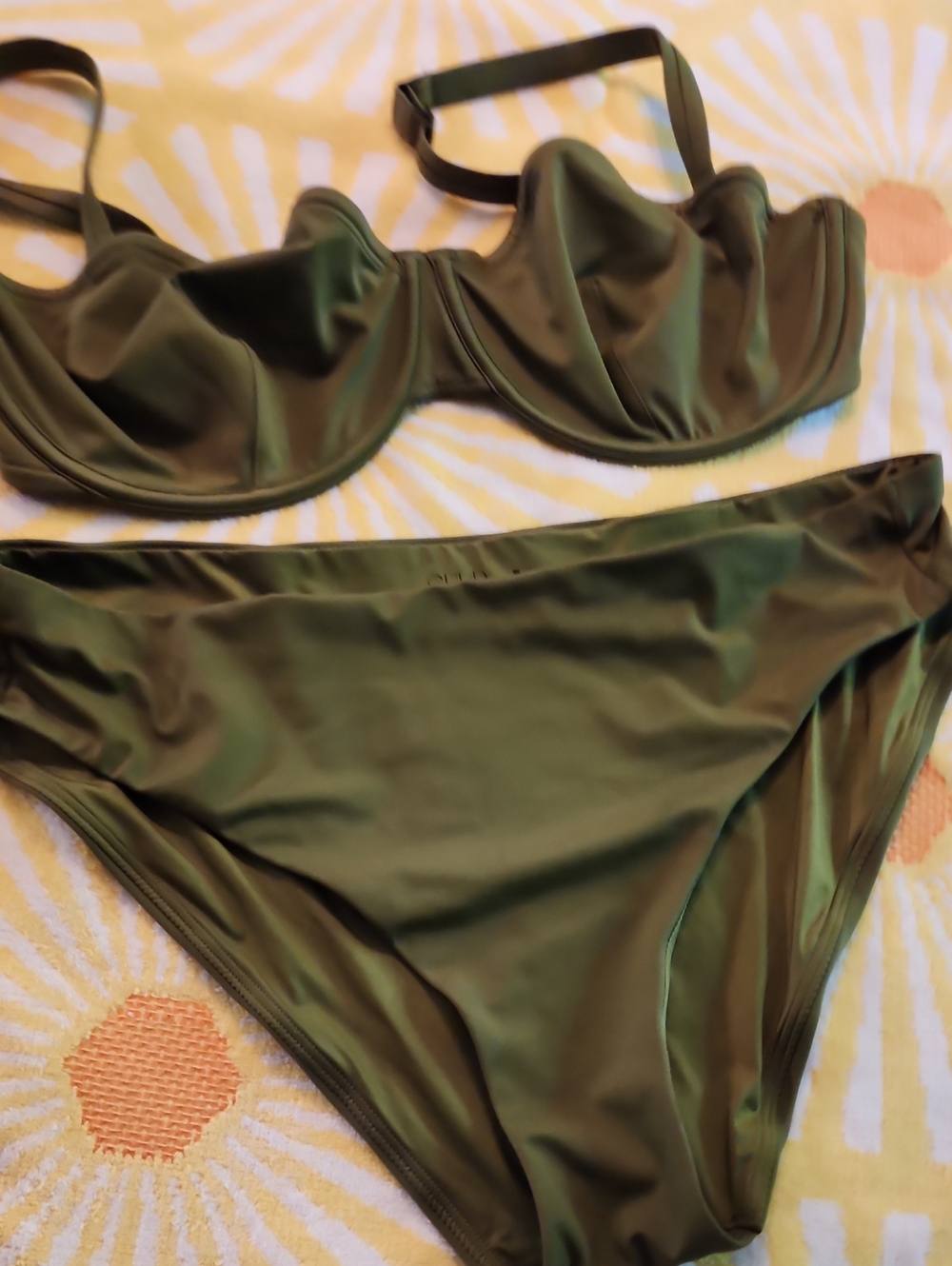 CUUP Olive Green Underwire Bikini
